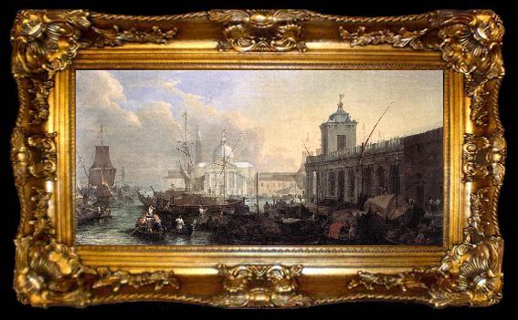 framed  CARLEVARIS, Luca The Sea Custom House with San Giorgio Maggiore fdg, ta009-2