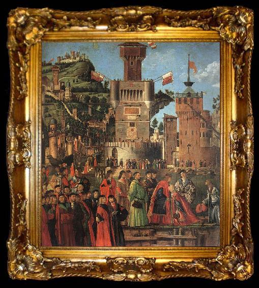 framed  CARPACCIO, Vittore Departure of the Pilgrims (detail) sdf, ta009-2