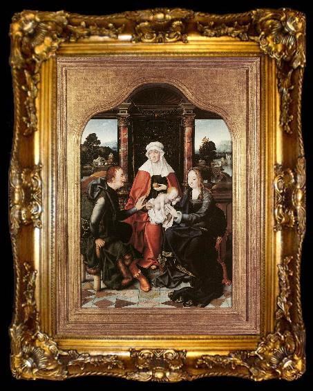framed  CLEVE, Joos van St Anne with the Virgin and Child and St Joachim gh, ta009-2