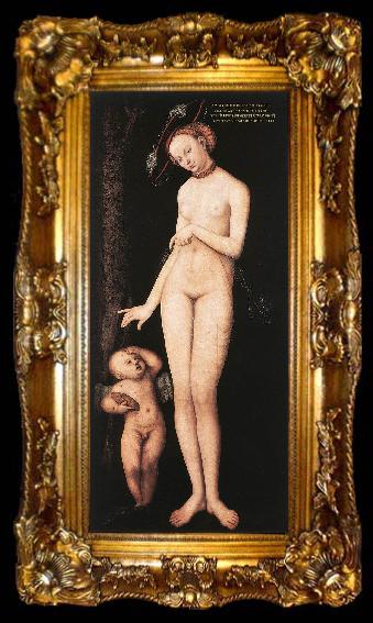 framed  CRANACH, Lucas the Elder Venus and Cupid dsf, ta009-2