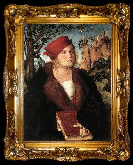 framed  CRANACH, Lucas the Elder Portrait of Dr. Johannes Cuspinian ff, ta009-2