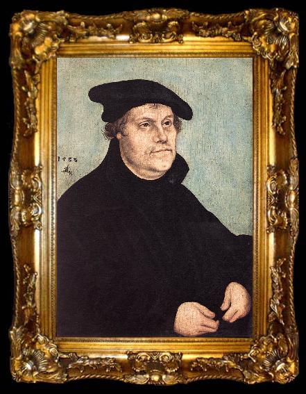 framed  CRANACH, Lucas the Elder Portrait of Martin Luther dfg, ta009-2