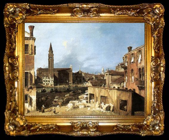 framed  Canaletto The Stonemason s Yard, ta009-2