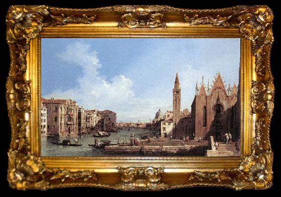 framed  Canaletto Grand Canal: from Santa Maria della Carit to the Bacino di San Marco d, ta009-2