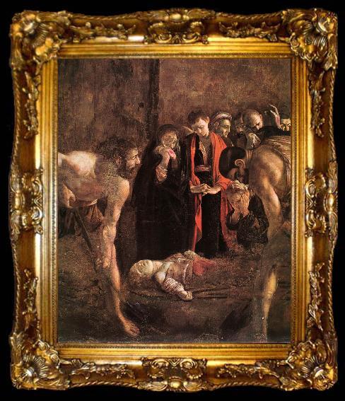 framed  Caravaggio Burial of St Lucy (detail) fg, ta009-2
