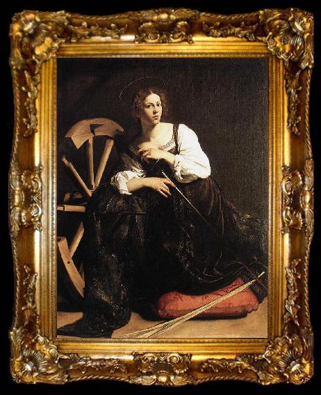 framed  Caravaggio St Catherine of Alexandria fdf, ta009-2