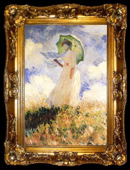 framed  Claude Monet Study of Figure Outdoors, ta009-2