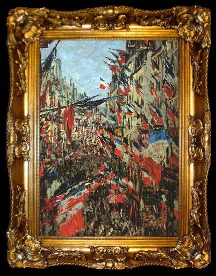 framed  Claude Monet Rue Saint Denis, 30th June 1878, ta009-2