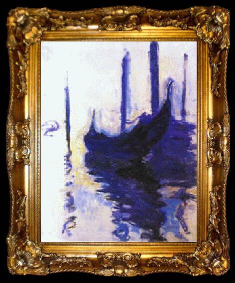 framed  Claude Monet Gondolas in Venice, ta009-2