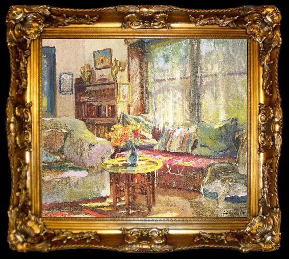 framed  Colin Campbell Cooper Cottage Interior, ta009-2