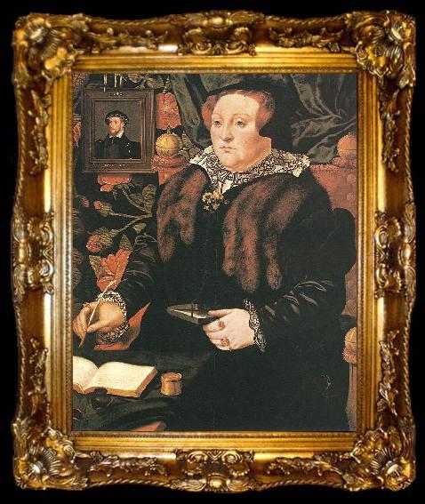 framed  EWORTH, Hans Portrait of Lady Dacre fg, ta009-2