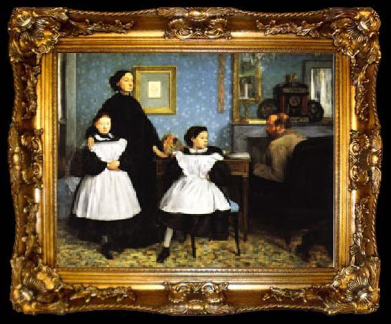 framed  Edgar Degas Family Portrait(or the Bellelli Family), ta009-2