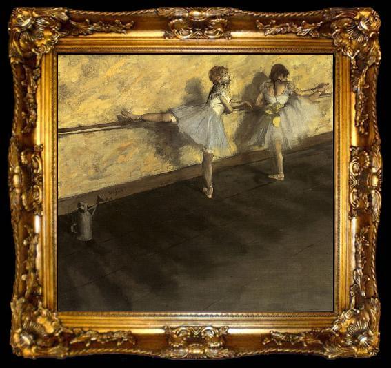 framed  Edgar Degas Dancers Practicing at the Barre, ta009-2