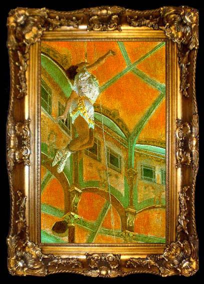 framed  Edgar Degas La La at the Cirque Fernando, ta009-2