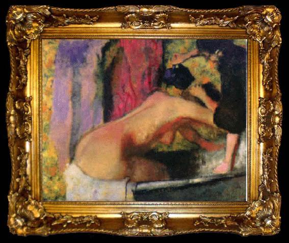 framed  Edgar Degas Woman at her Bath, ta009-2