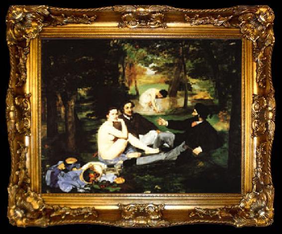 framed  Edouard Manet dejeuner sur l