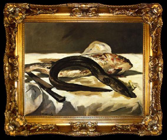 framed  Edouard Manet Ele and Red Snapper, ta009-2