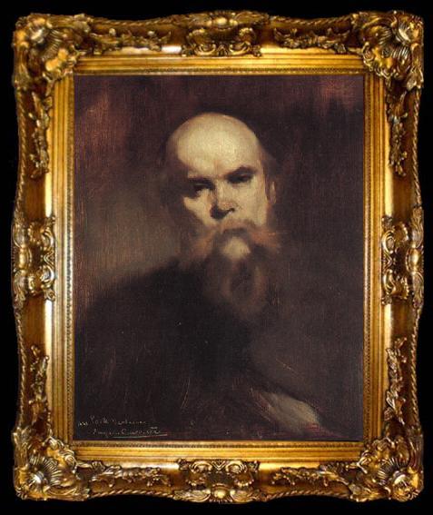 framed  Eugene Carriere Portrait of Paul Verlaine, ta009-2