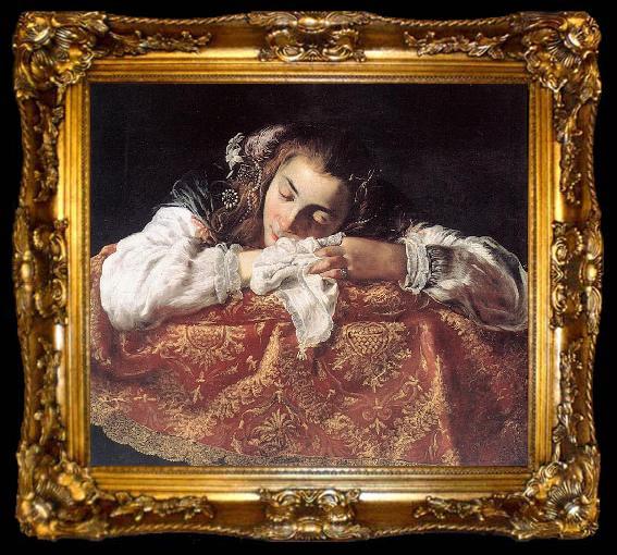 framed  FETI, Domenico Sleeping Girl dh, ta009-2