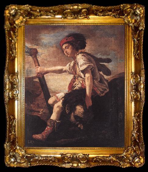 framed  FETI, Domenico David with the Head of Goliath dfg, ta009-2