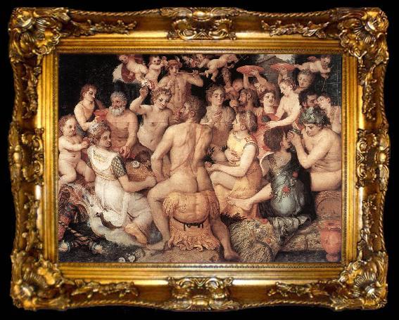 framed  FLORIS, Frans Banquet of the Gods dfg, ta009-2