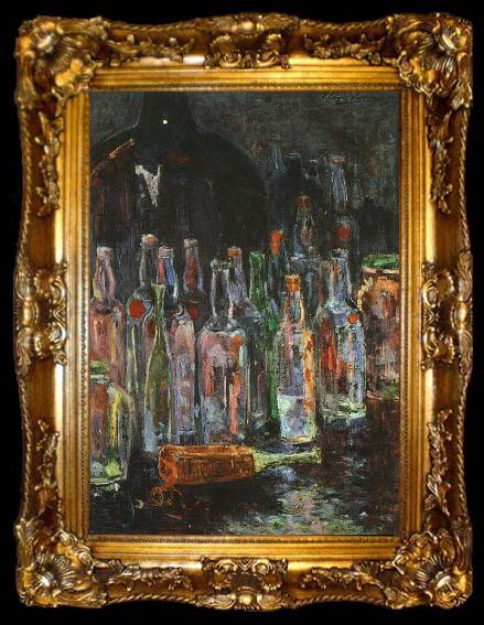 framed  Floris Verster Still Life with Bottles, ta009-2