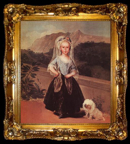 framed  Francisco de Goya Portrait of Maria Teresa de Borbon y Vallabriga, ta009-2