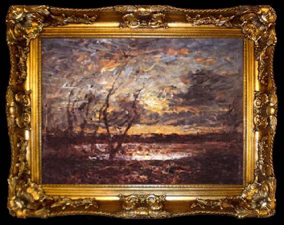 framed  Francois-Auguste Ravier Landscape near Cremieu, ta009-2