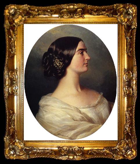 framed  Franz Xaver Winterhalter Charlotte Stuart, Viscountess Canning, ta009-2