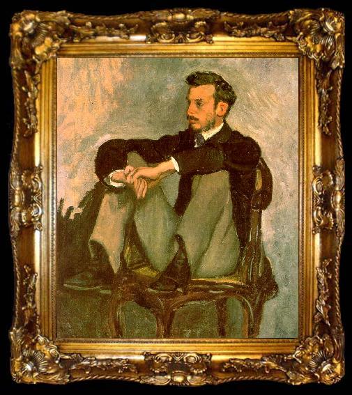 framed  Frederic Bazille Portrait of Renoir, ta009-2