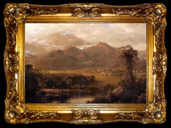 framed  Frederic Edwin Church Mountains of Ecuador, ta009-2
