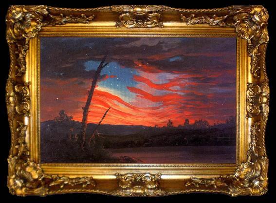 framed  Frederic Edwin Church Our Banner in the Sky, ta009-2