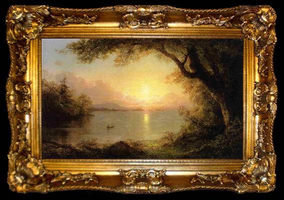 framed  Frederic Edwin Church Lake Scene, ta009-2