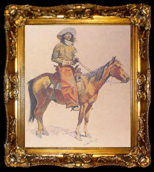 framed  Frederick Remington Arizona Cowboy, ta009-2