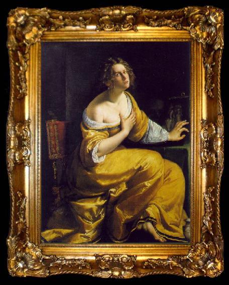 framed  GENTILESCHI, Artemisia Mary Magdalen df, ta009-2