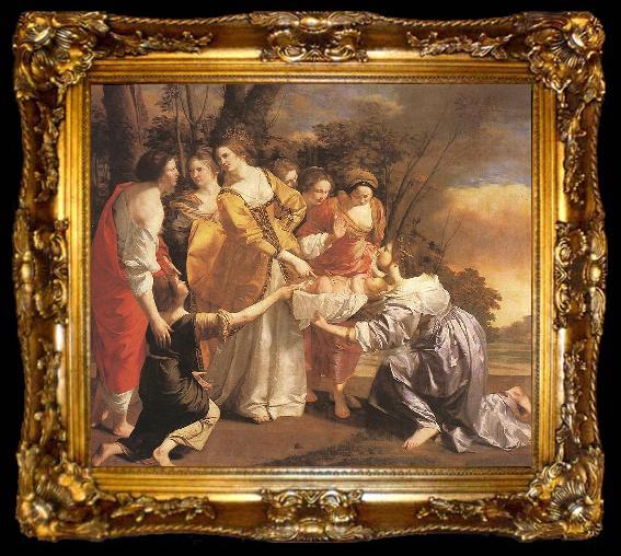 framed  GENTILESCHI, Orazio Finding of Moses dfgh, ta009-2
