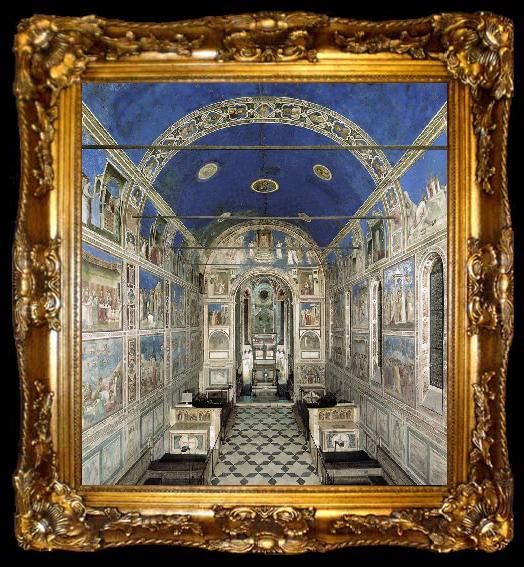 framed  GIOTTO di Bondone The Chapel viewed from the entrance dfg, ta009-2
