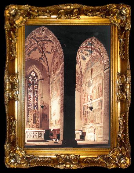 framed  GIOTTO di Bondone View of the Peruzzi and Bardi Chapels fh, ta009-2