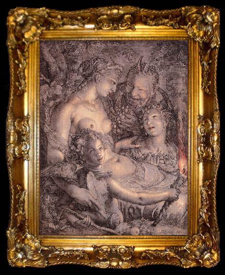 framed  GOLTZIUS, Hendrick Without Ceres and Bacchus, Venus would Freeze xdg, ta009-2