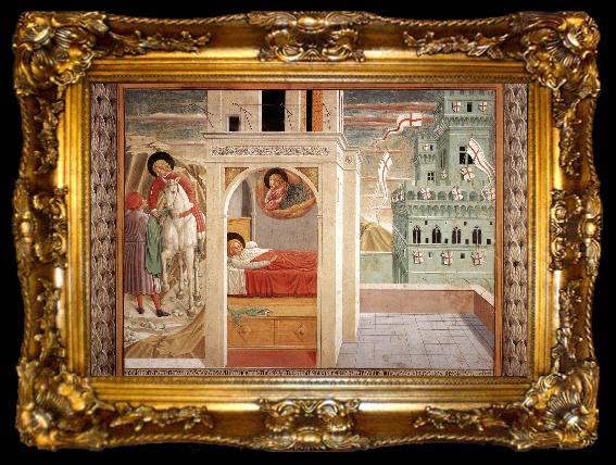 framed  GOZZOLI, Benozzo Scenes from the Life of St Francis (Scene 2, north wall) cd, ta009-2