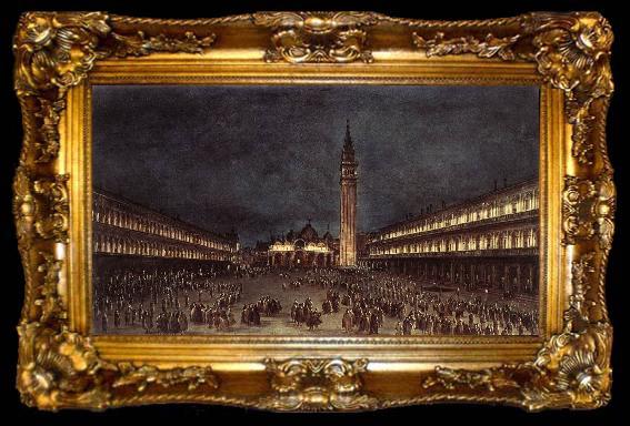 framed  GUARDI, Francesco Nighttime Procession in Piazza San Marco fdh, ta009-2