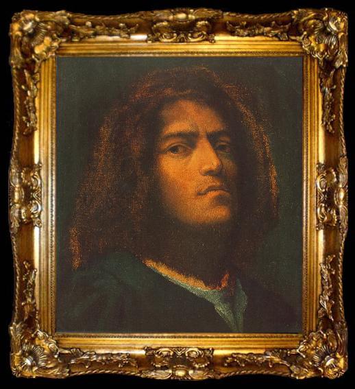 framed  Giorgione Self-Portrait dhd, ta009-2
