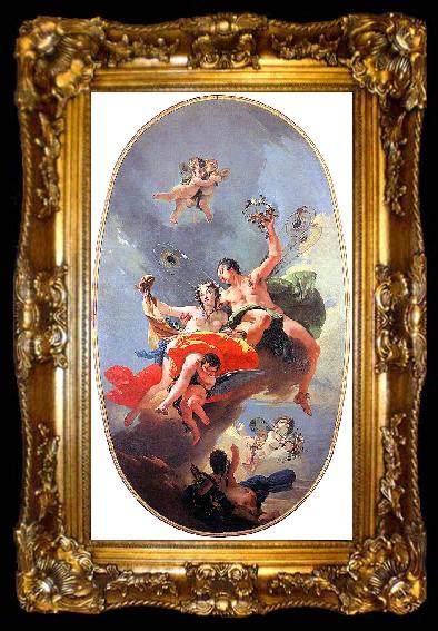 framed  Giovanni Battista Tiepolo The Triumph of Zephyr and Flora, ta009-2