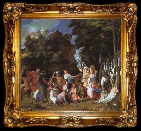 framed  Giovanni Bellini Feast of the Gods, ta009-2