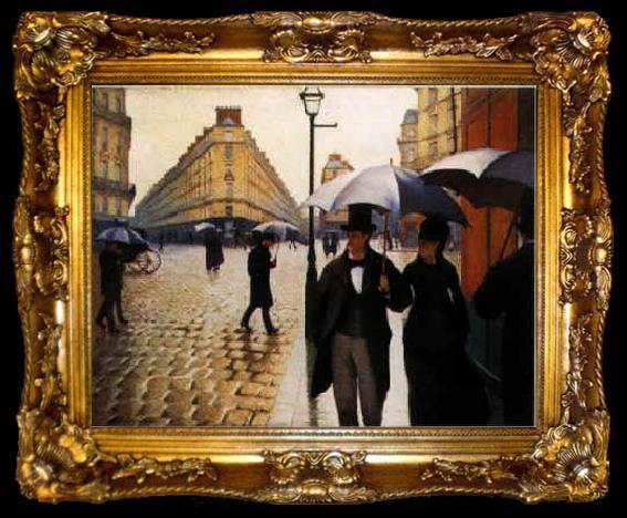 framed  Gustave Caillebotte Paris Street, Rainy Weather, ta009-2