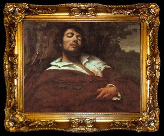 framed  Gustave Courbet The Wounded Man, ta009-2