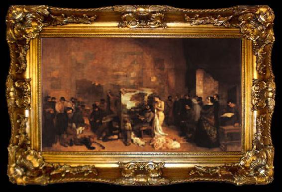 framed  Gustave Courbet Teh Painter