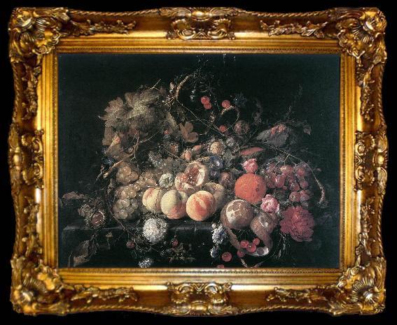 framed  HEEM, Cornelis de Still-Life with Flowers and Fruit sg, ta009-2