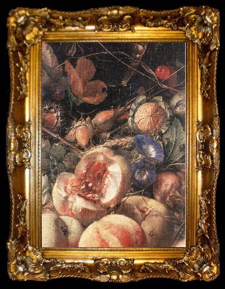 framed  HEEM, Cornelis de Still-Life with Flowers and Fruit (detail) sg, ta009-2