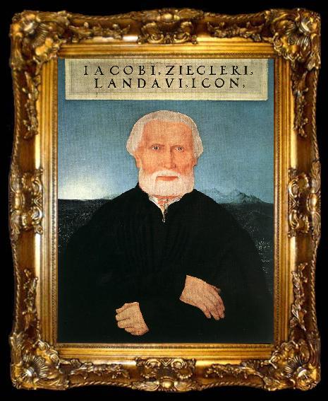 framed  HUBER, Wolf Portrait of Jacob Ziegler sf, ta009-2